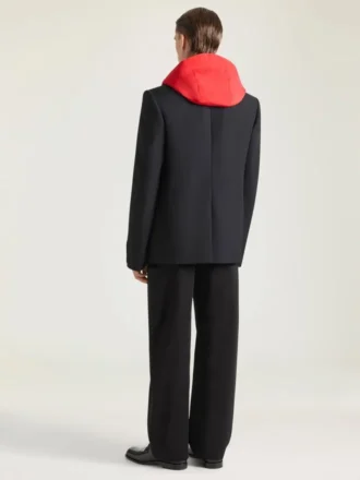 Veste droite classique en laine