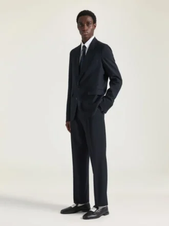 Veste déstructurée à simple boutonnage en flanelle