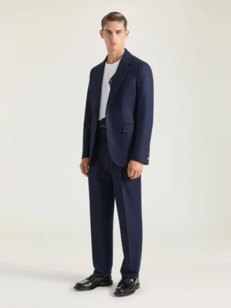 Veste déstructurée à simple boutonnage en flanelle