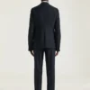 Veste déstructurée à simple boutonnage en flanelle Veste déstructurée à simple boutonnage en flanelle