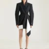 Veste en laine avec détail drapé Veste en laine avec détail drapé