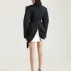 Veste en laine avec détail drapé Veste en laine avec détail drapé