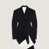 Veste en laine avec détail drapé Veste en laine avec détail drapé