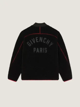 Veste en polaire à coutures couture brodée « Givenchy Paris »