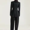 Veste fendue à double boutonnage en laine Veste fendue à double boutonnage en laine