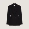 Veste fendue à double boutonnage en laine Veste fendue à double boutonnage en laine