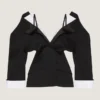 Veste fendue à simple boutonnage en laine Grain de Poudre Veste fendue à simple boutonnage en laine Grain de Poudre