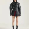 Veste motard cintrée en cuir Veste motard cintrée en cuir