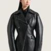 Veste motard cintrée en cuir Veste motard cintrée en cuir