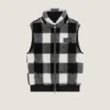 Veste sans manches en polaire à carreaux