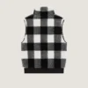 Veste sans manches en polaire à carreaux