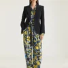 Veste à simple boutonnage en crêpe cady Veste à simple boutonnage en crêpe cady