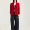 Veste à simple boutonnage en crêpe cady Veste à simple boutonnage en crêpe cady