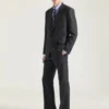 Veste à simple boutonnage en flanelle