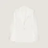 Veste à simple boutonnage ornée en laine et mohair Veste à simple boutonnage ornée en laine et mohair