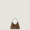 Voyou Bag en cuir effet poney avec motif léopard
