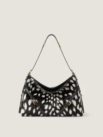 Voyou Bag moyen en cuir effet poney avec imprimé animalier
