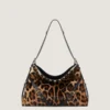 Voyou Bag moyen en cuir effet poney avec motif léopard Voyou Bag moyen en cuir effet poney avec motif léopard
