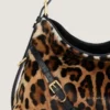 Voyou Bag moyen en cuir effet poney avec motif léopard Voyou Bag moyen en cuir effet poney avec motif léopard