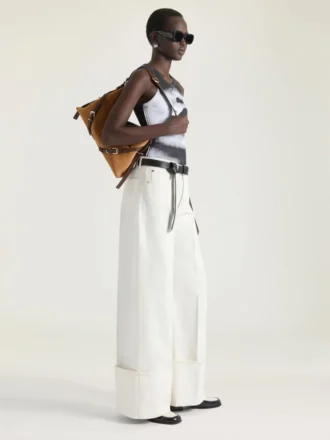 Voyou Bag moyen en daim et cuir
